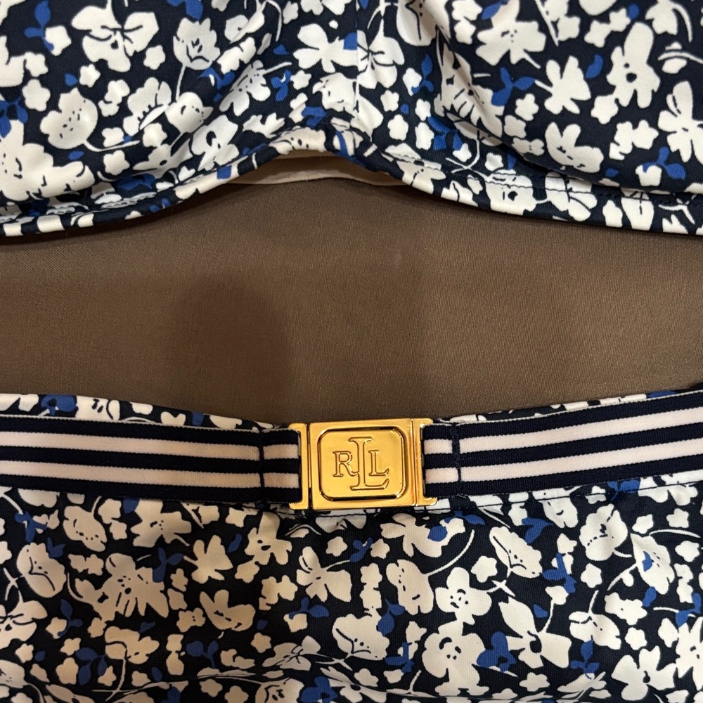 Ralph Lauren Blue and White Floral Bikini - Picture 2 of 5